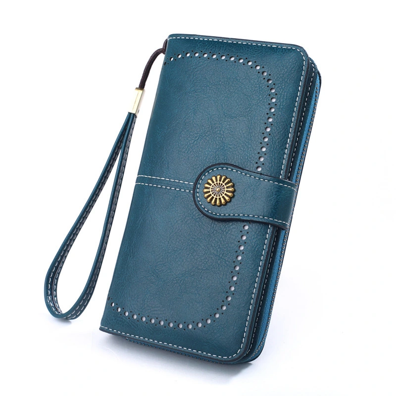  Cheap Multi Colors PU Leather Women Long Clutch Wallet for Ladies