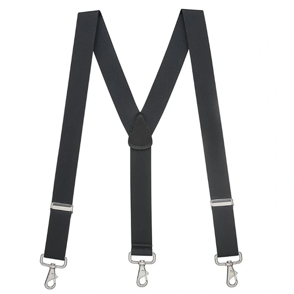 Men Adjustable Suspenders with Elastic Straps Y-Back Construction 