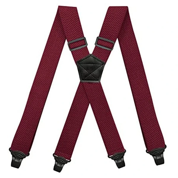  Solid Straight Clip Adjustable X Back Heavy Duty Clip Suspender