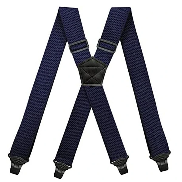  Solid Straight Clip Adjustable X Back Heavy Duty Clip Suspender