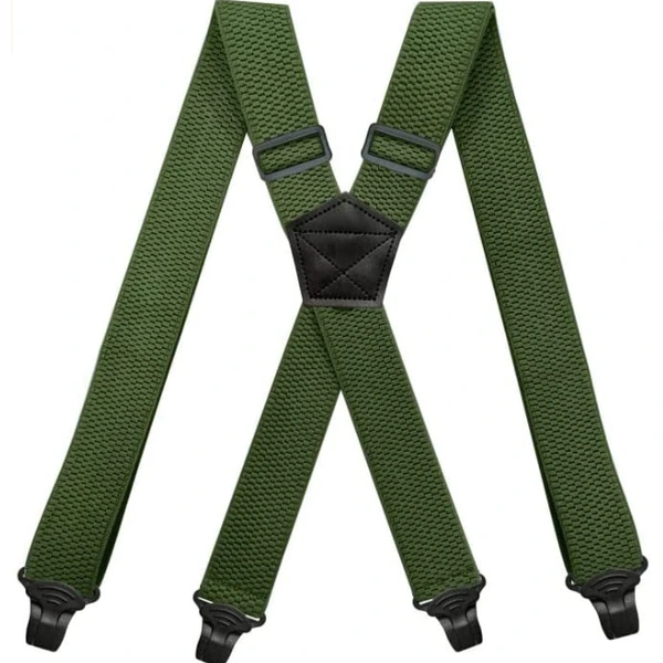  Solid Straight Clip Adjustable X Back Heavy Duty Clip Suspender