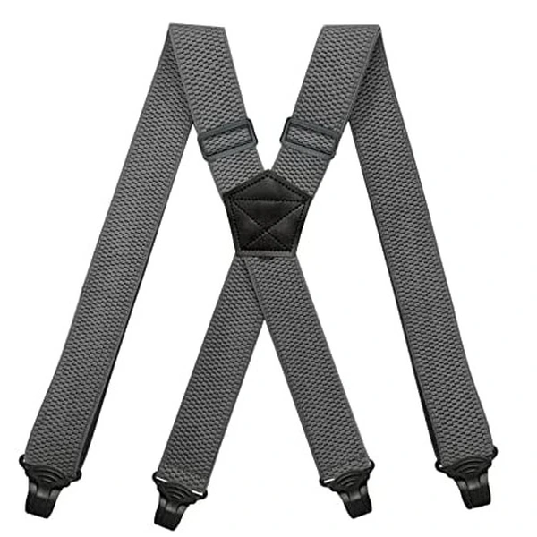  Solid Straight Clip Adjustable X Back Heavy Duty Clip Suspender