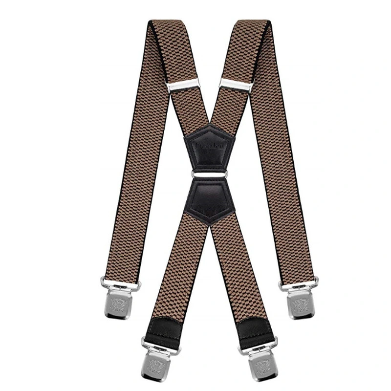 Suspenders X-Back  Adjustable Heavy Duty Clip Suspenders for Men Women