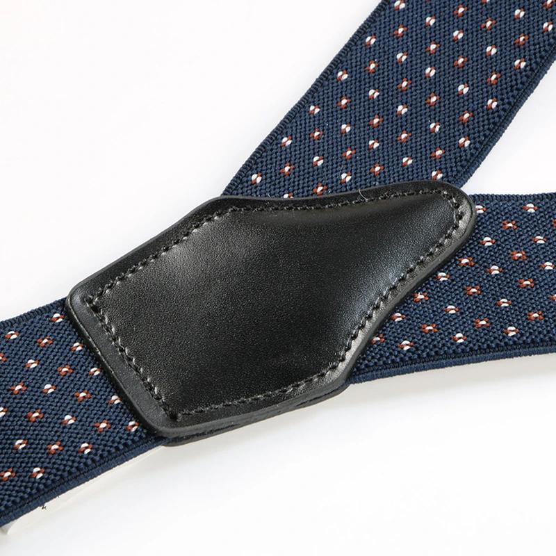 Wholesale Custom Black Elastic 3 Clips Men's Wedding Suspenders for Men