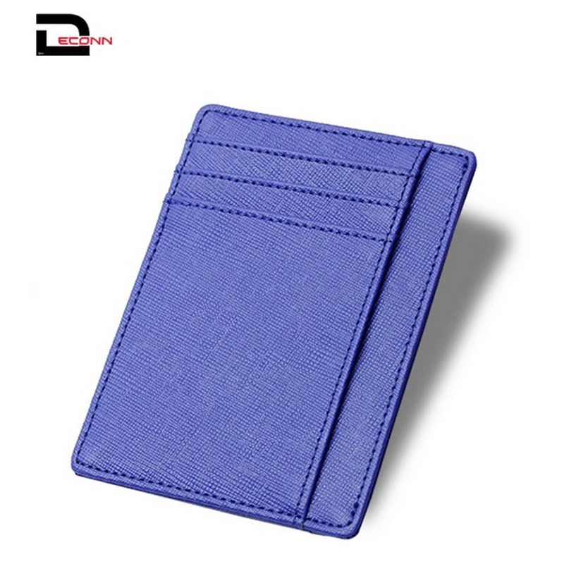  minimalist leather front pocket wallet cardholder with RIFID blocking