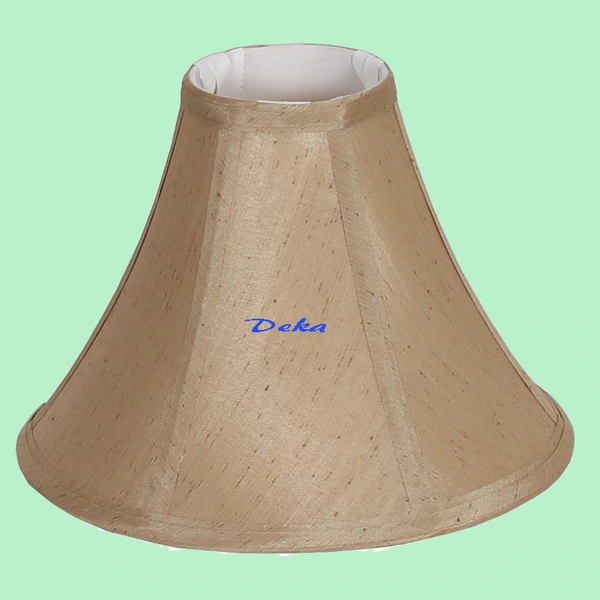 Round faux silk beige lamp shade