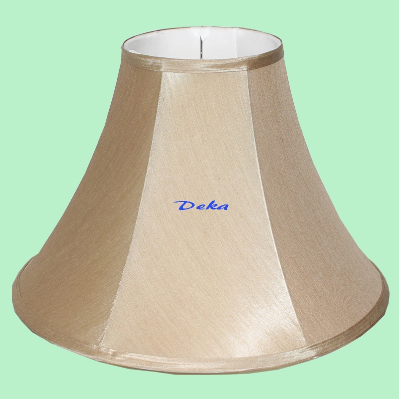 Round beige fabric lamp shade
