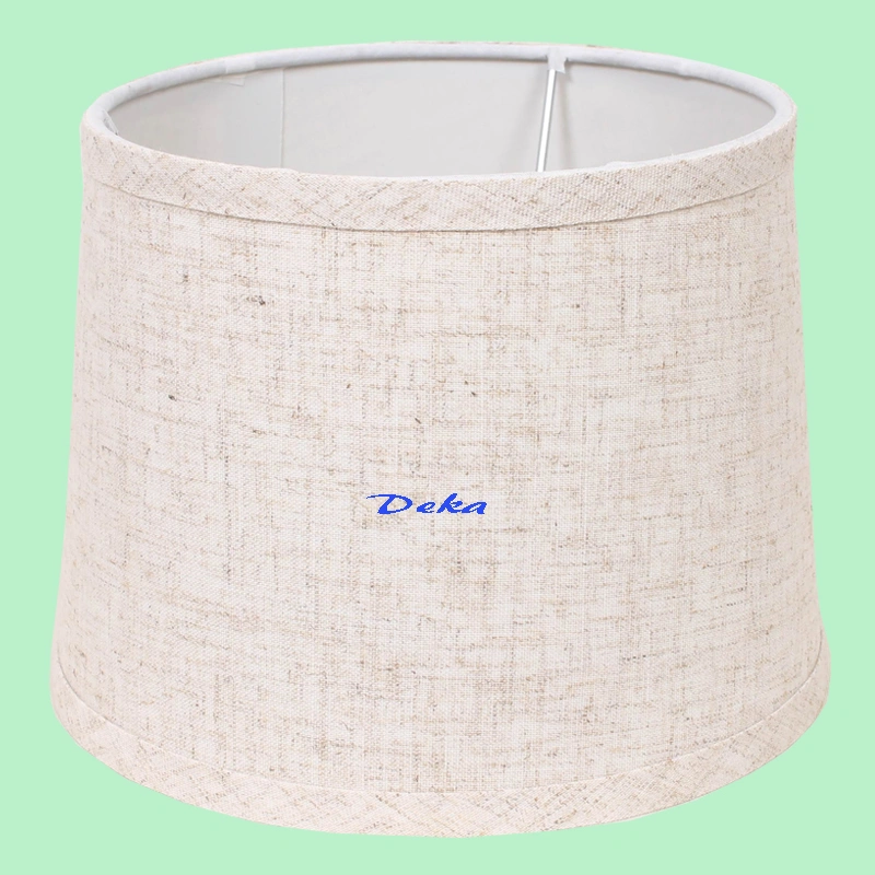 White linen lamp shade