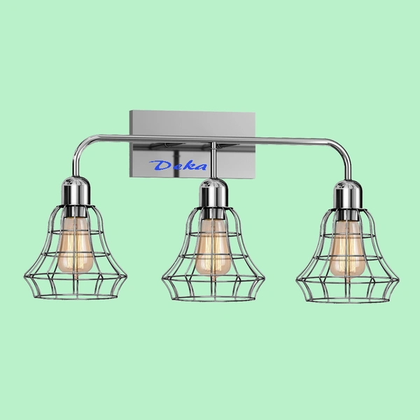 Caged brushed nickel Vanity