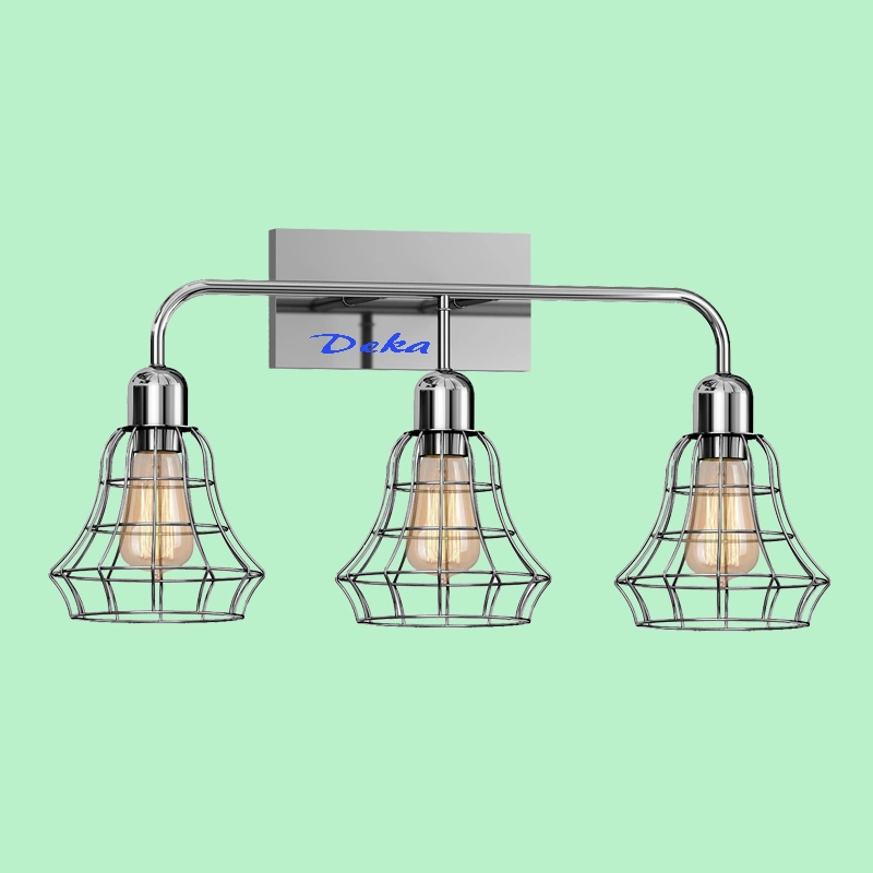 Caged brushed nickel Vanity