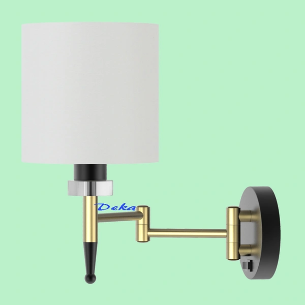 1 light swirled wall light with fabric shade