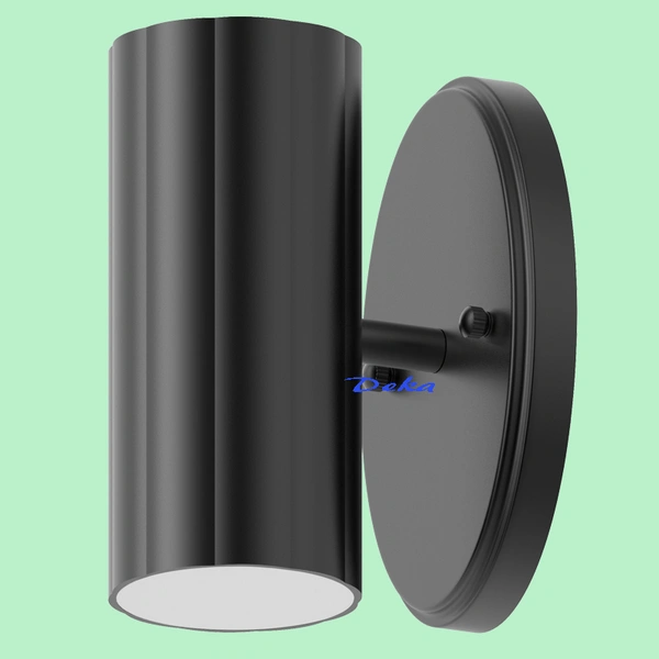 Black LED wall light