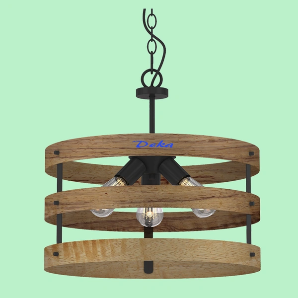 3 Layers bark style pendant