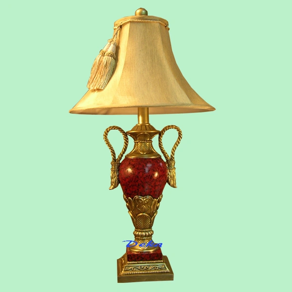 Red and golden championship cup table lamp