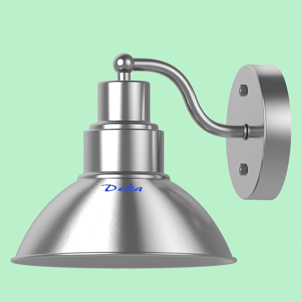 Silver metal wall light