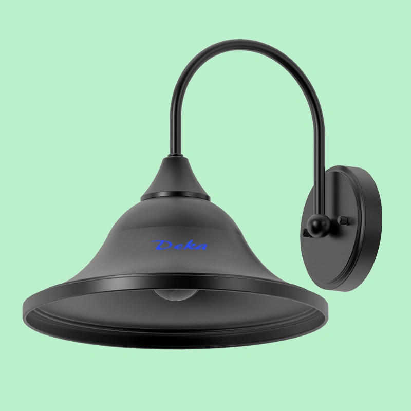 1 light black wall lamp