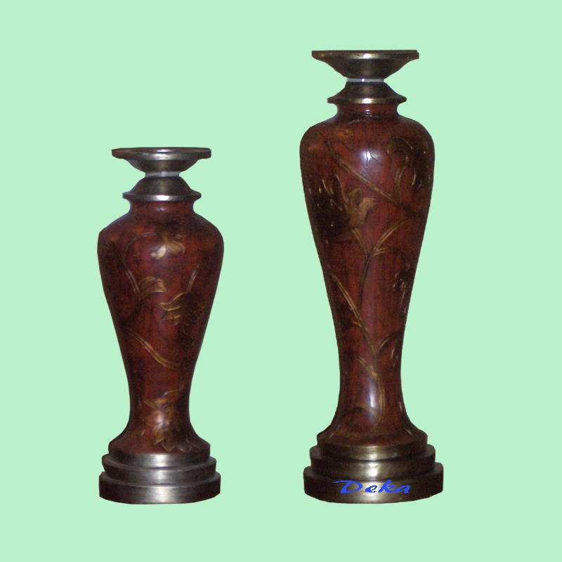 2PCS dark red leaf candle hoder