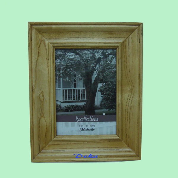 Wooden yellow picture frame