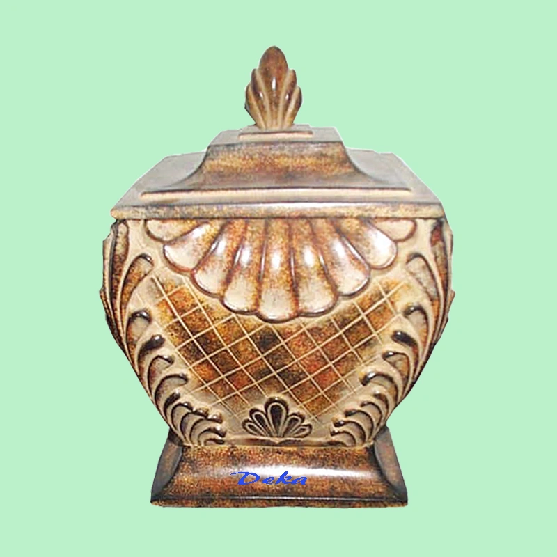 Golden resin jewelry box