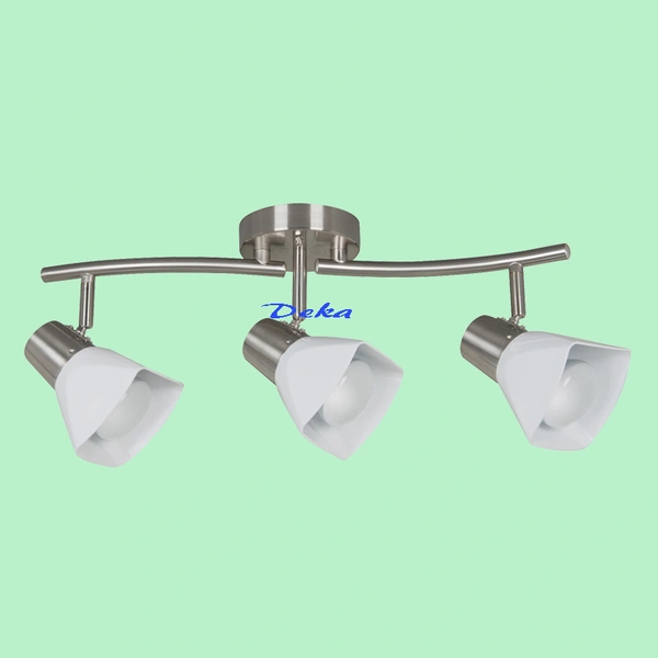 3 lights brushed nickel metal track