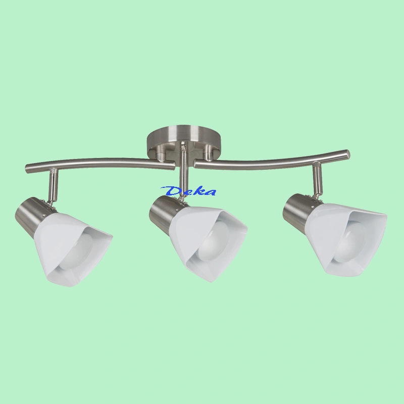 3 lights brushed nickel metal track