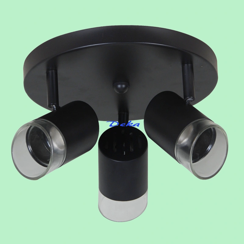 3 lights swirled LED black ceiling lamp