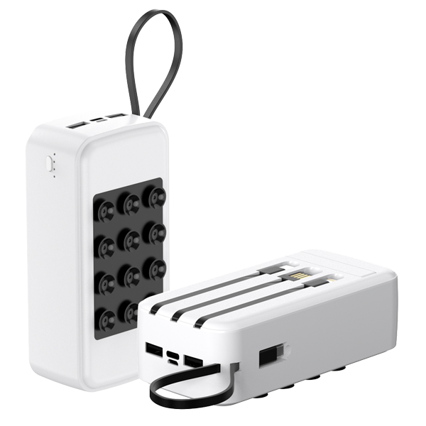  30000mAh Built-in Cable Suction Cup Power Bank With Holder 