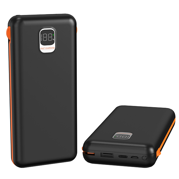  20000mAh Built-in Cables Power Bank Suitalbe For Airplane