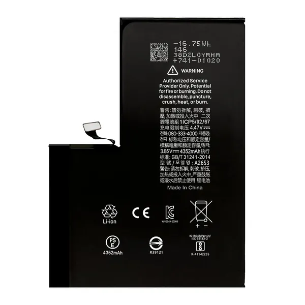 Replacement iPhone 13 Pro Max A2653 battery 4352mAh phone factory