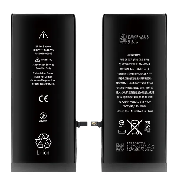 Replacement iPhone 6SP battery 2750mAh mobile phone battery factory