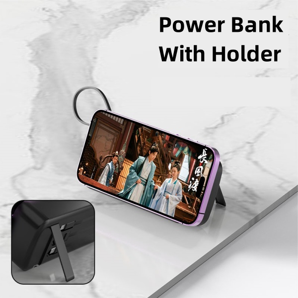  30000mAh Built-in Cable Suction Cup Power Bank With Holder 