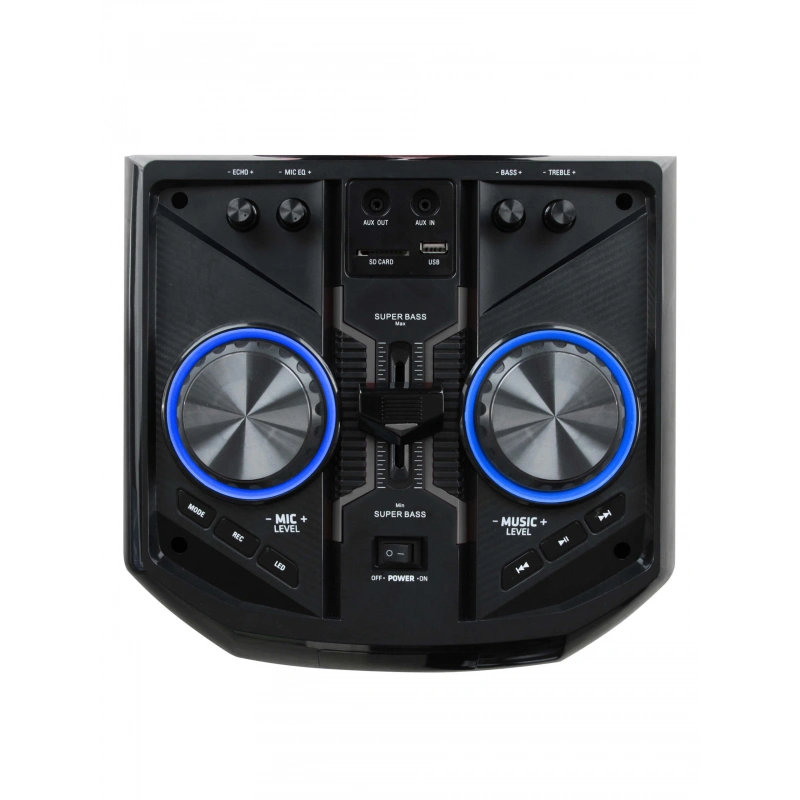 10''*2 bt dj usb karaoke portable wooden rechargeable speaker