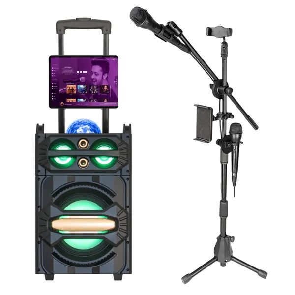 Bluetooth audio trolley bass dj party speaker