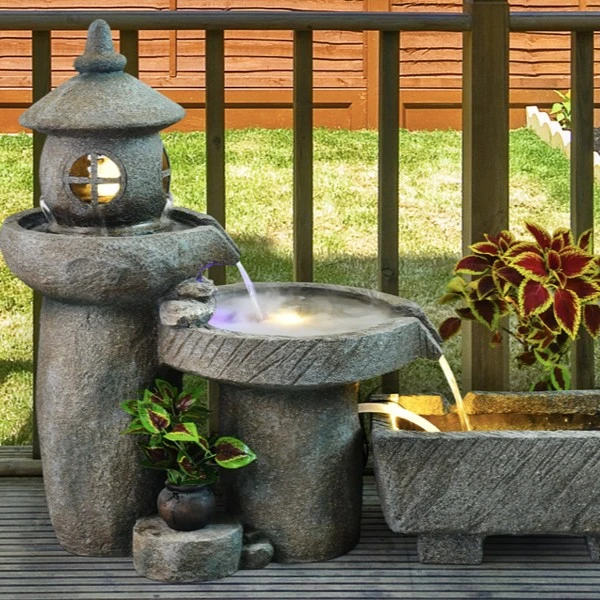 fuente de piedra, fuente de piedra, fuente de jardín 