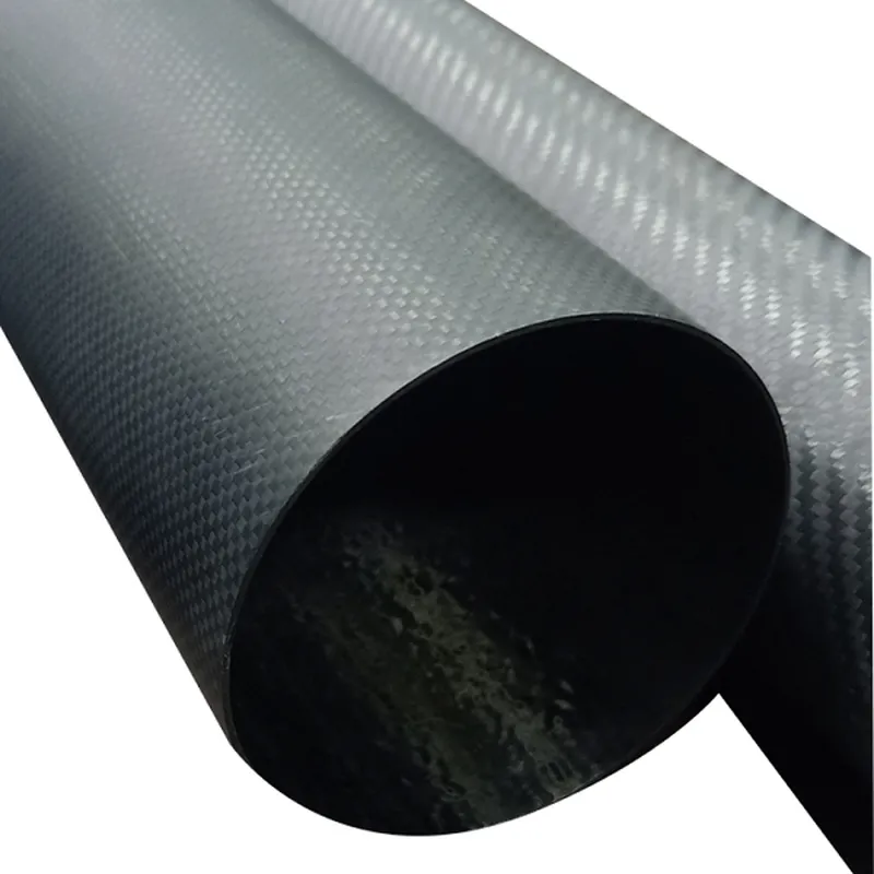 roll wrapped big size carbon fiber tube