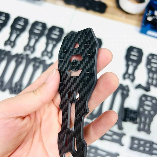 Custom Carbon Fiber Parts with Stainless Steel Press-Fit Nuts