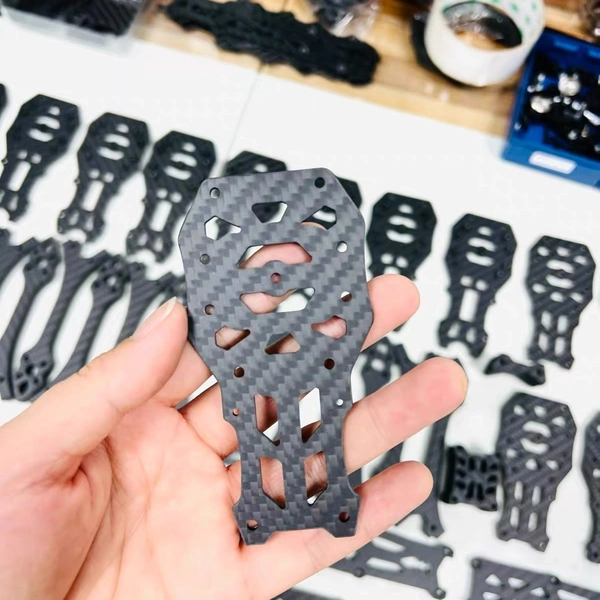 Carbon Fiber Parts with Press-Fit Nuts | Custom CNC Assembly