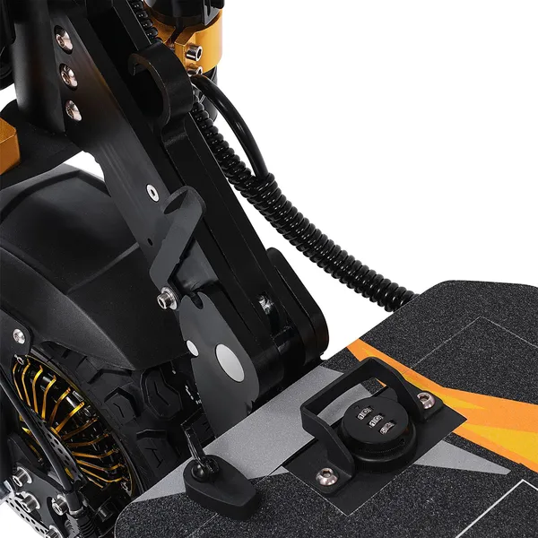 electric scooter with anti-theft battery lock