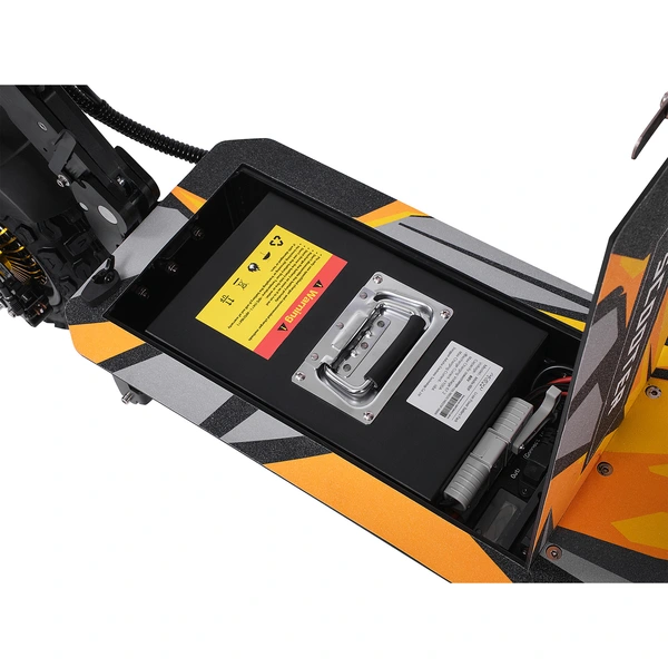 electric scooter with anti-theft battery lock