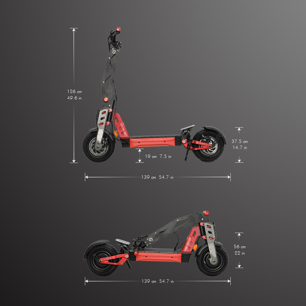 Foldable High-Power E-Scooter | 65km Long Range & IP55 Waterproof
