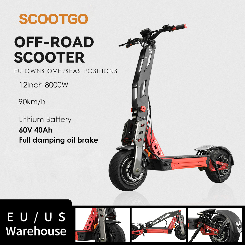 Foldable High-Power E-Scooter | 65km Long Range & IP55 Waterproof