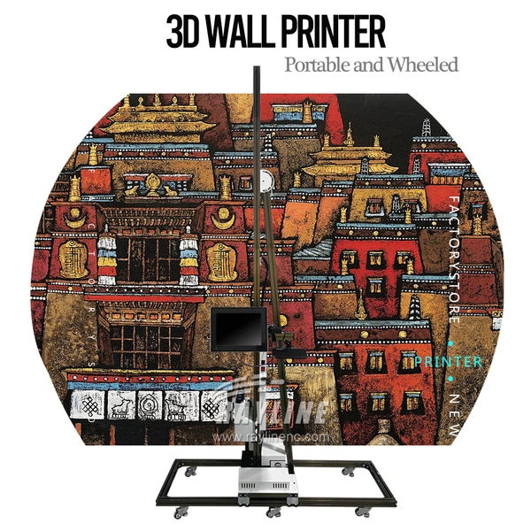 Настенный принтер с сенсорным экраном, автоматическая машина для 3D-печати стен