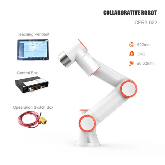Collaborative Robot 6-Axis Cobot Lightweight 3kg Payload with Safety Sensor for Assembly Pick and Place