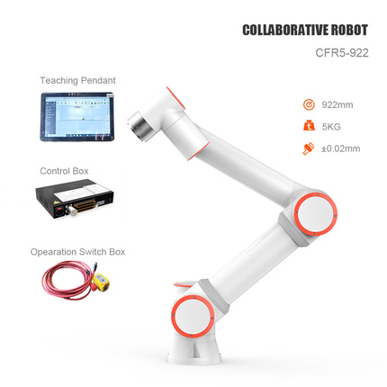 Lightweight Collaborative Robot 6-Axis Cobot 5kg Payload Easy Programming for Small Factory Automation