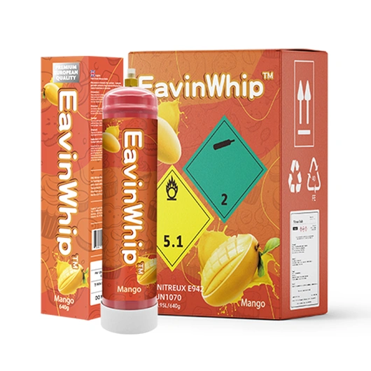 Wholesale Eavinwhip™ 0.95L Mango Flavor Cream Chargers 640g Nitrous Oxide Tank 640g Mango Flavor Gas Cylinder 