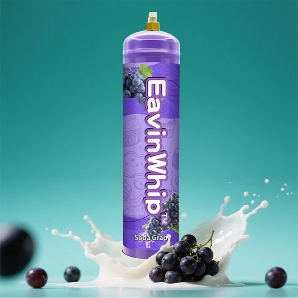 Highest Selling High Quality 640g Soda Grape Flavor Gas Cylinder 