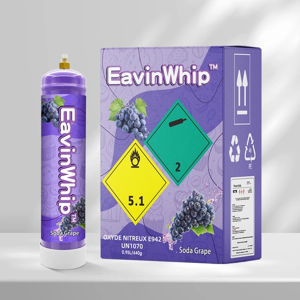 Highest Selling High Quality 640g Soda Grape Flavor Gas Cylinder 