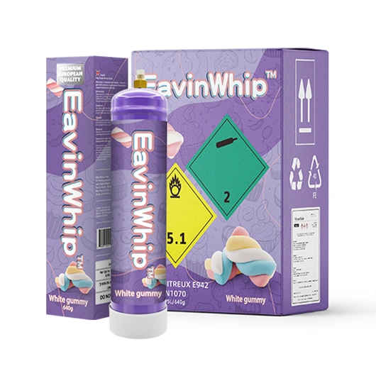 Wholesale Eavinwhip™ 0.95L White Gummy Flavor Cream Chargers 640g Nitrous Oxide Tank 640g White Gummy Flavor Gas Cylinder 