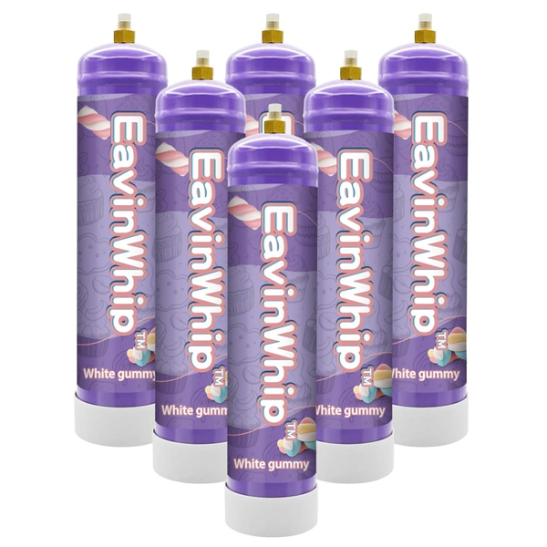 Highest Selling High Quality 640g White Gummy Flavor Gas Cylinder 