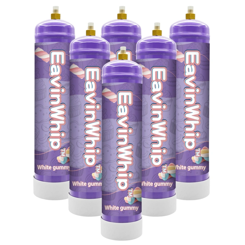 Highest Selling High Quality 640g White Gummy Flavor Gas Cylinder 